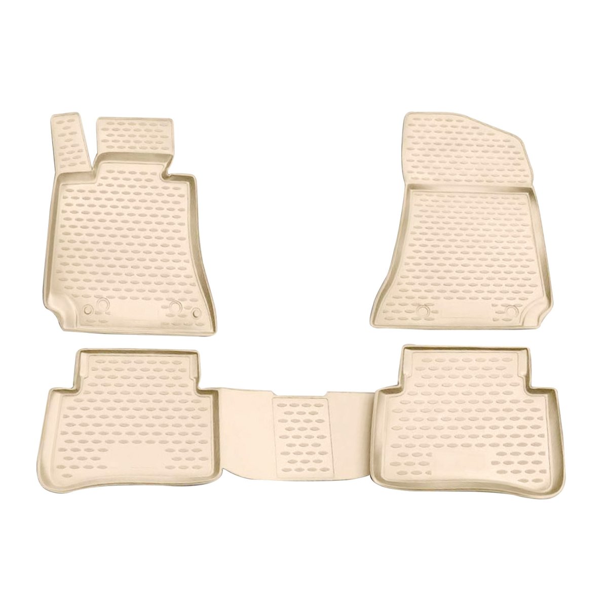 Mercedes E Class W212 Floor Mats - Omac - Rubber TPE - Beige - '10-'16 Mercedes E Class W212 Floor Mats - Omac - Rubber TPE - Beige - '10-'16